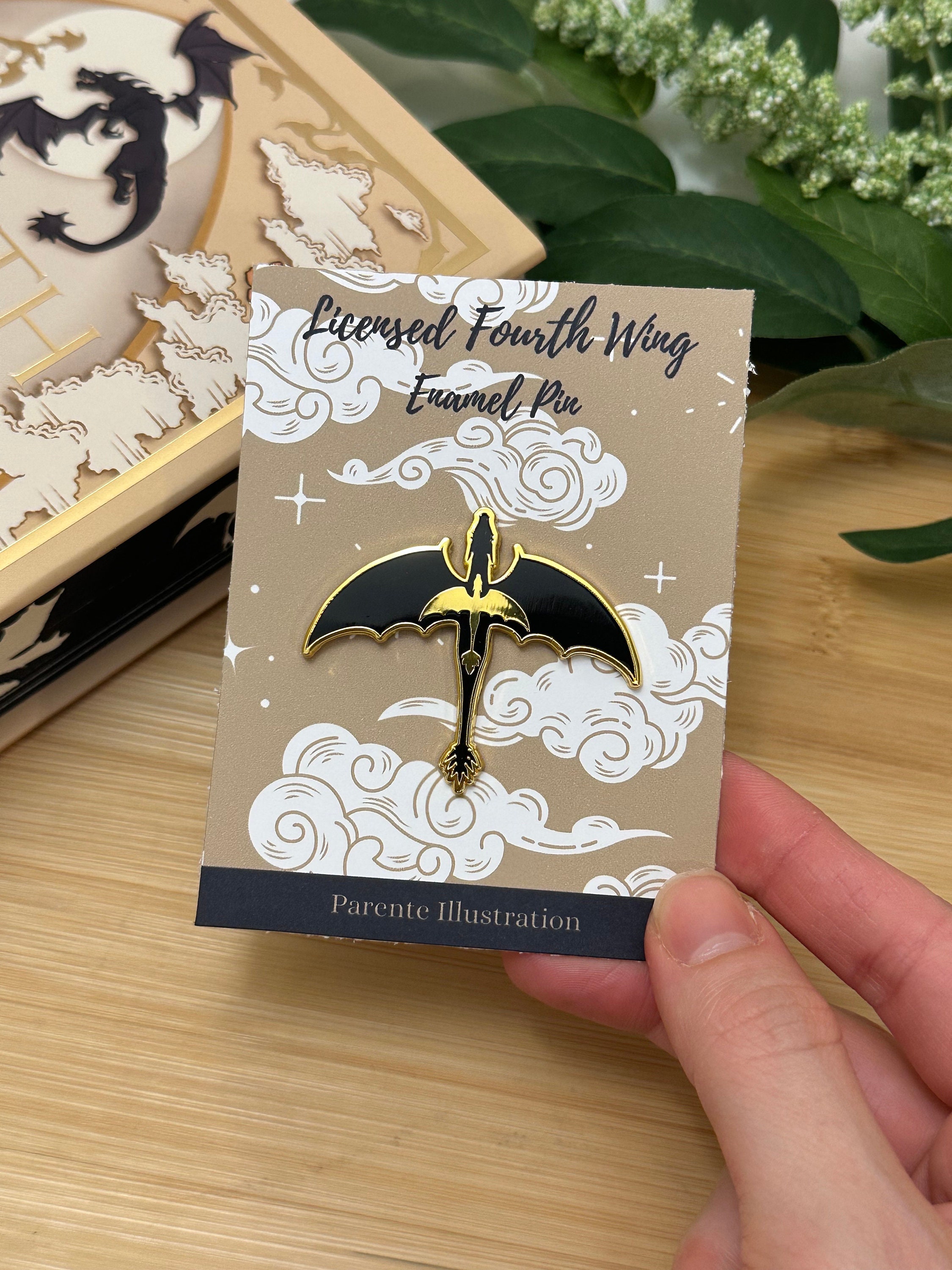 Violet's Tattoo Enamel Pin | Fourth Wing Merchandise | Rebecca Yarros| Bookish Merch | Pins | Tairn and Andarna | Iron Flame | Onyx Storm