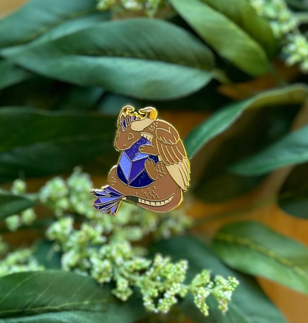 Tanzanite Crystal Dragon Hard Enamel Pin | Birthstone Pin | Crystal ...