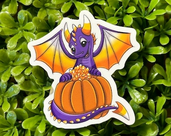 Candy Corn Dragon Sticker | Halloween Sticker | Waterproof Sticker | UV Protected Sticker | Dragon Gifts |