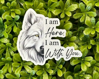 I Am With You Sticker | Throne of Glass Merchandise | Fenrys and Aelin | Kingdom of Ash Art | Sarah J Maas Licensed Merch |