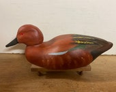 Small Drake Cinnamon Teal Duck Decoy