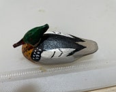 Miniature Drake Red Breasted Merganser Decoy