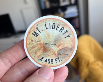 Mt. Liberty 2 Zoll runder Vinyl-Kartenaufkleber