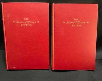 Vintage 1959 The Adams-Jefferson Letters 2-Volume Hardcover Set Complete Correspondence, Edited by Lester J. Cappon, UNC Press History Set