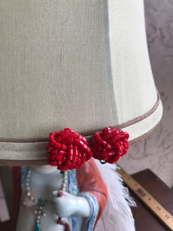 Vintage 50s bead cluster earrings