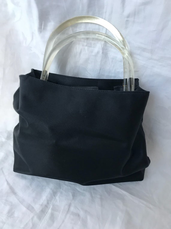 Liz Claiborne black lucite handbag