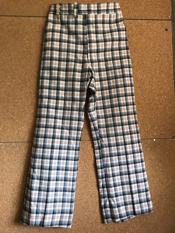 mens 70's plaid pants