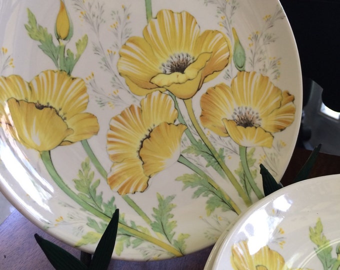 Sale Vintage 70s Noritake Buttercup Pattern Dinner Plate Etsy