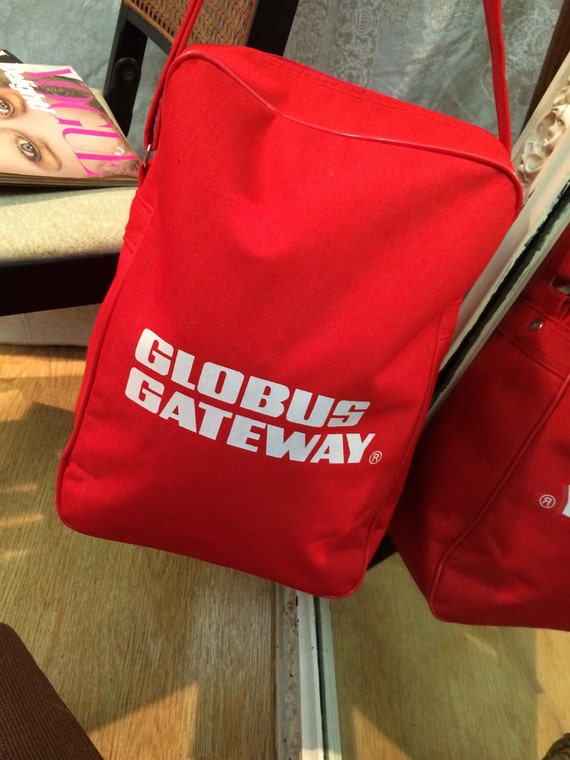 Vintage Globus Gateway carry-on - weekend bag- red