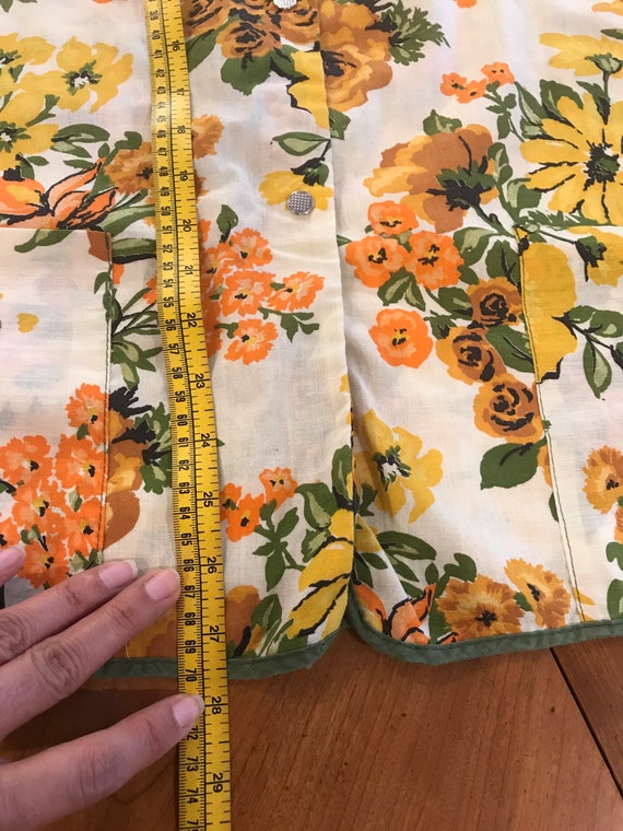 Vintage 60s floral apron / vest - image 7