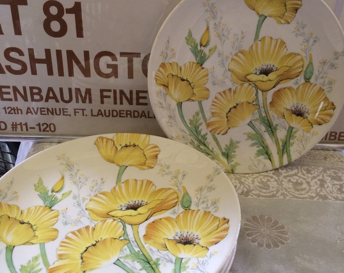Vintage 70s Noritake Buttercup Pattern Salad Plates Etsy
