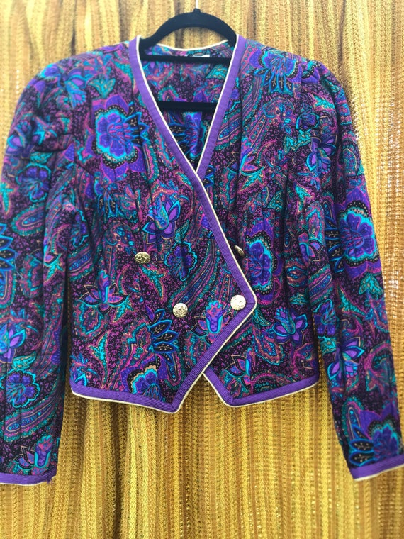 Vintage paisley crop jacket