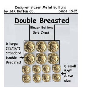 Single Breasted Button Set, Gold