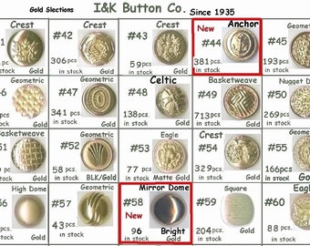 16 to 1000 pcs. Metal  7/8"  Buttons Antique Silver Gold- Costumes, Theater School Plays (23mm) Medieval Clothing  Halloween Costumes