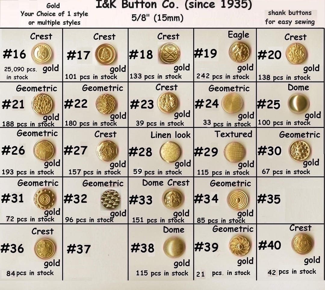 8 to 1000 Pcs. Antique Gold Metal 5/8