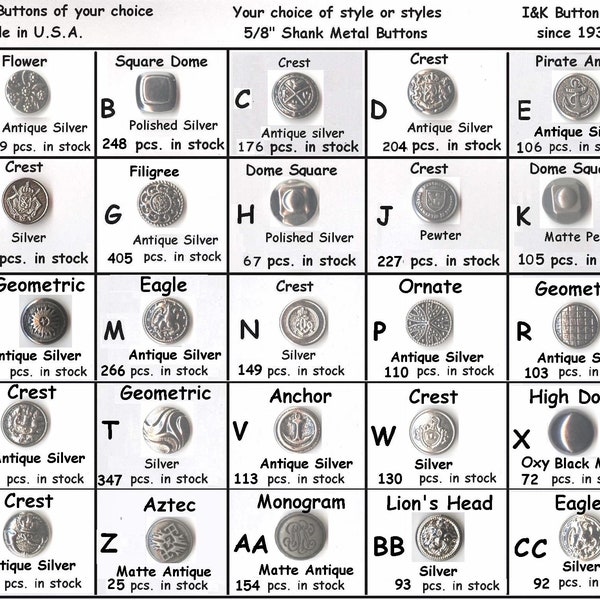 30 métal 5/8" boutons argent, étain, Antique-argent 15mm école joue boutons-vêtements médiévaux Renaissance Faire vêtements