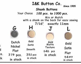 100 t0 1000  Metal 7/16&quot; Small  Buttons your choice 14 styles 11mm- Halloween Costumes, Medieval Clothing,  Renaissance Faire Clothing