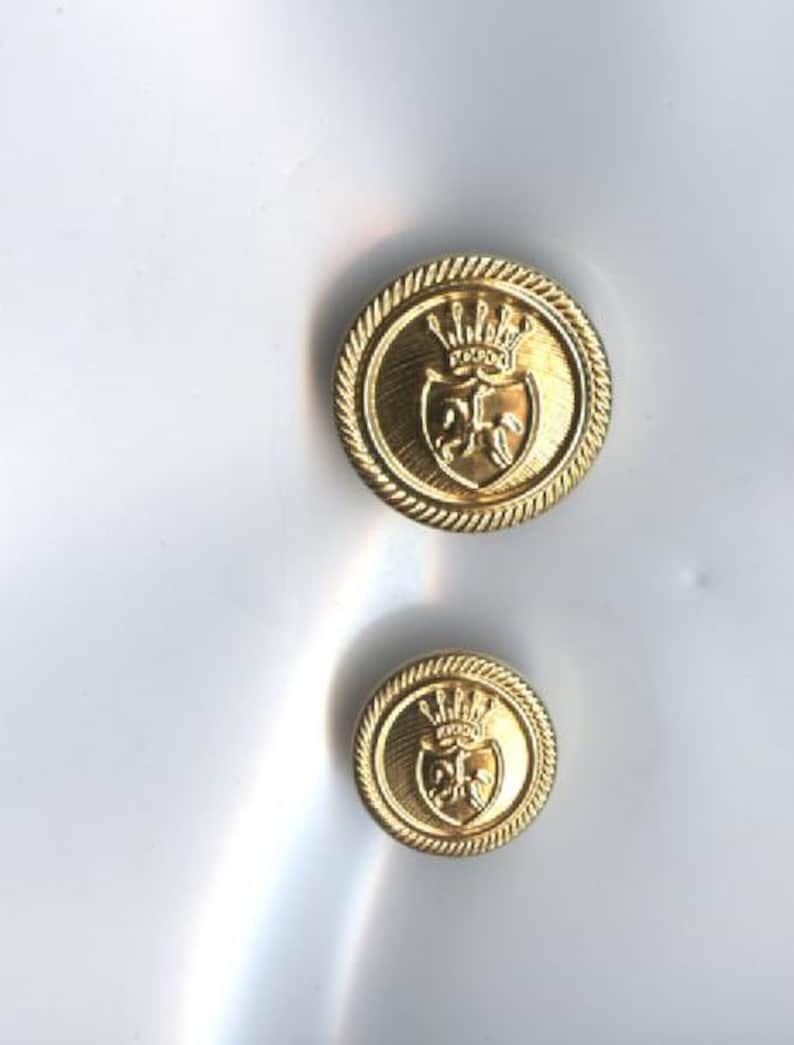 1 Set of Celtic Blazer Buttons Gold Designer Mens or Womens Blazer Metal Buttons-Double Breasted image 3