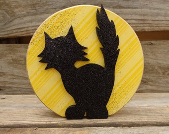 Halloween Decor Fall Decor Black Cat Decor Scaredy Cats Etsy