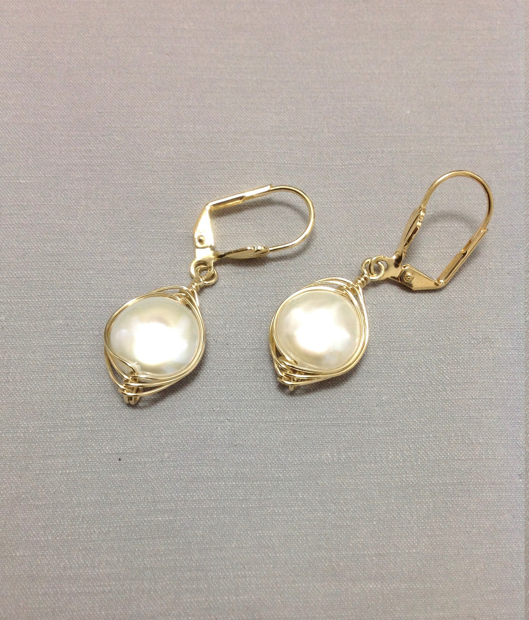 Flat back pearl earrings Clearance