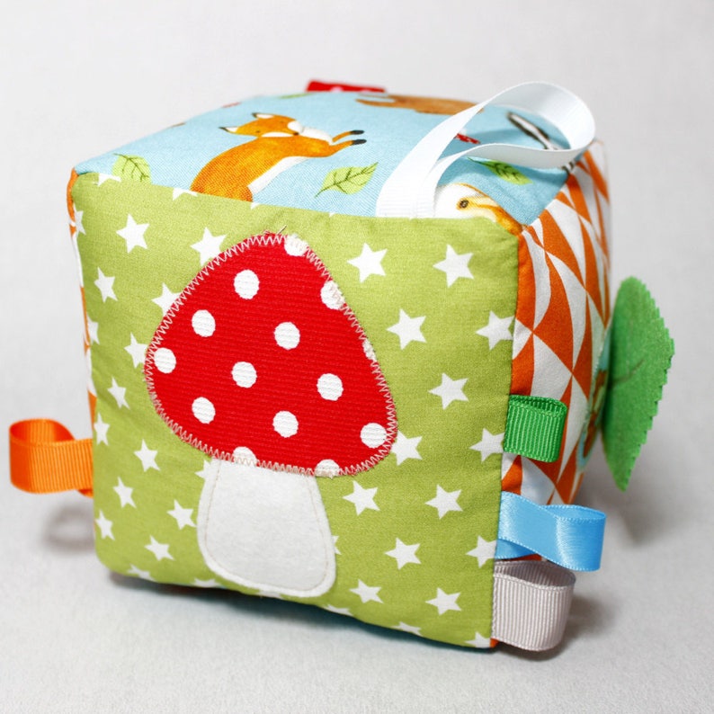 Baby soft block Sensory baby toy Tummy time Taggie toy Etsy