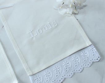 Baptism Scarf, Personalized, Baptism Christening Stole, Christening Personalized Embroidered Sash, Baby Gift, Boys Baptisme Stole, Communion