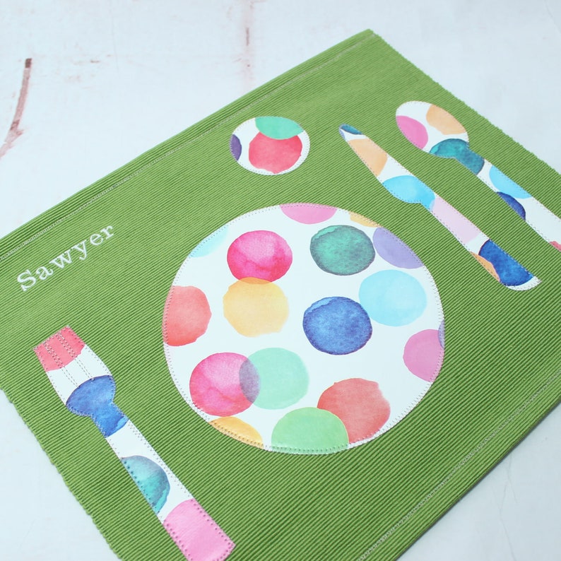 Montessori Placemat Rainbow Personalised Kids Placemats Etsy