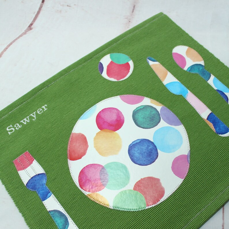 Montessori Placemat Rainbow Personalised Kids Placemats Etsy