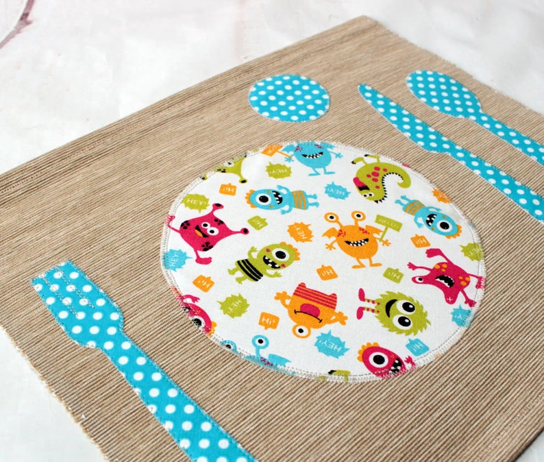 Montessori Placemat Back to School Kids Placematboy Etsy