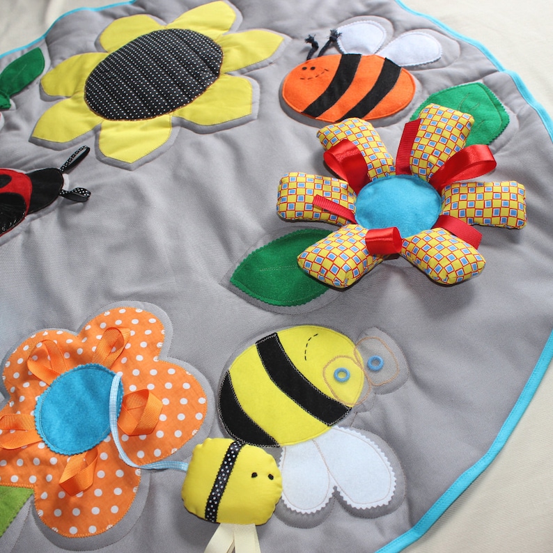 Baby Playmat Play Mat Sensory Toys Baby Busy Blanket Etsy