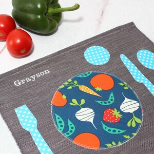 Kids Placemat, Montessori Materials,Back to School, Personalized Kids, Homeschool,Montessori Practical Life, Kids Place Setting, Table Mats image 3
