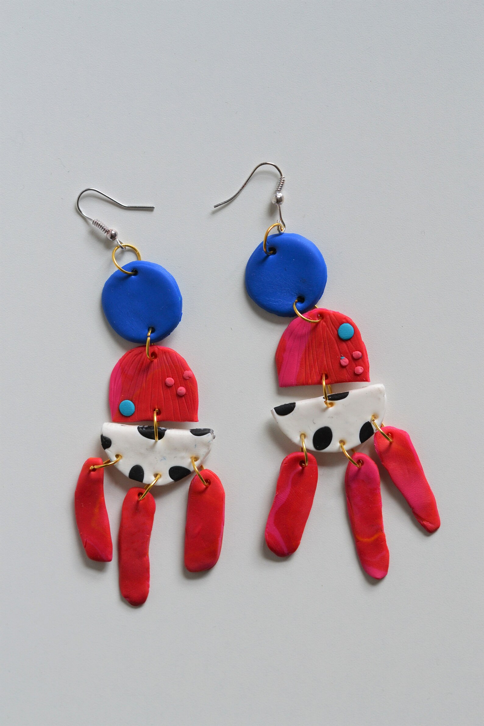 Funky clay earrings Etsy