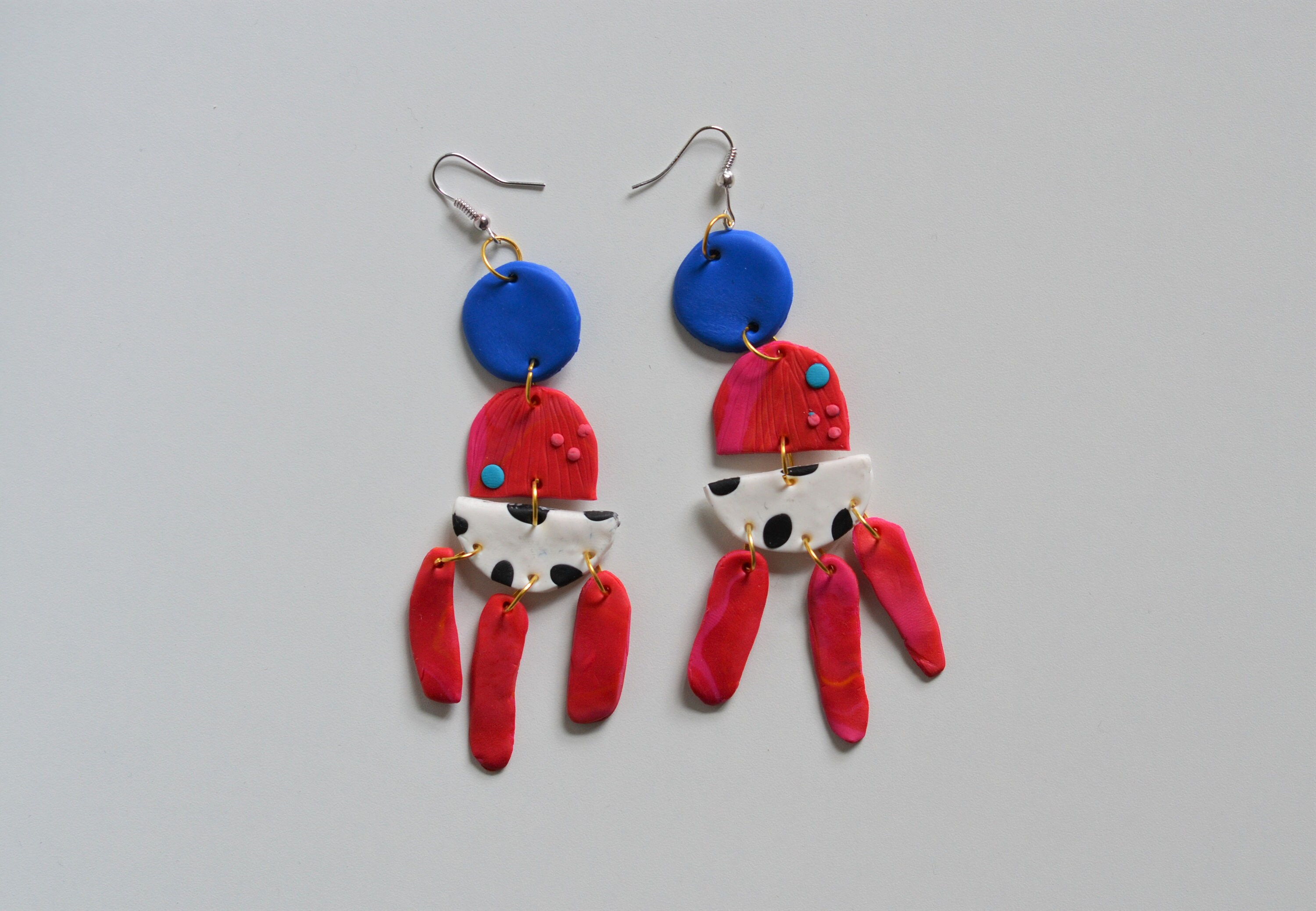 Funky clay earrings Etsy