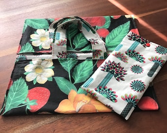 Sac à tarte et pochette livre