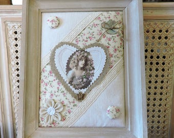 Tableau esprit shabby/ romantique