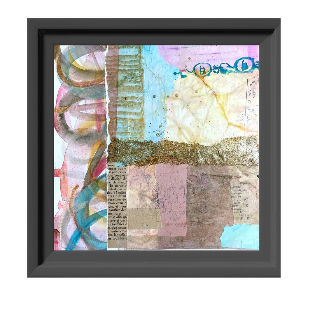 Abstract Wall Art Mixed Media Collage Modern Home Decor Original OOAK ...