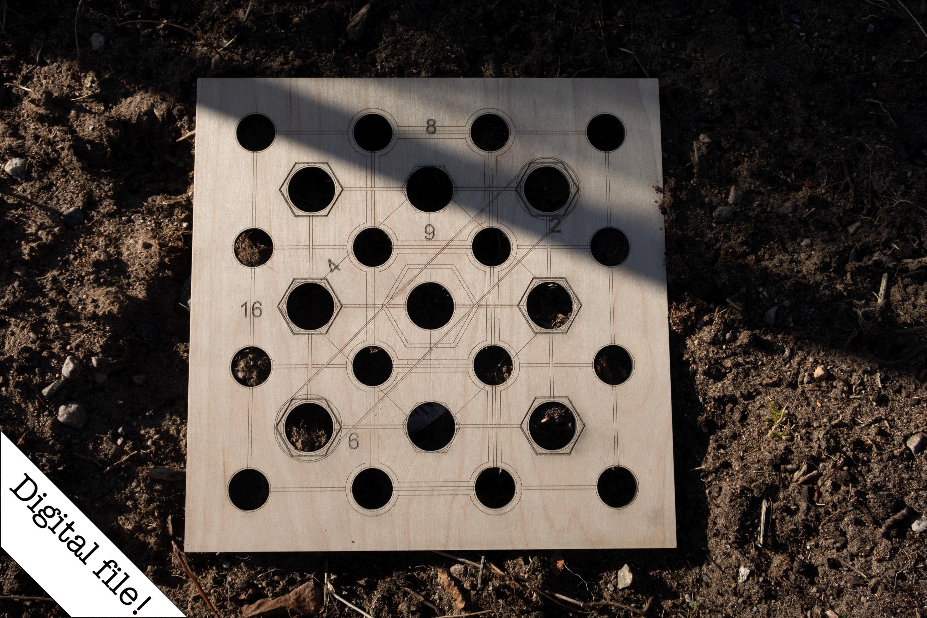 Square Foot Gardening Planting Template – SVG File