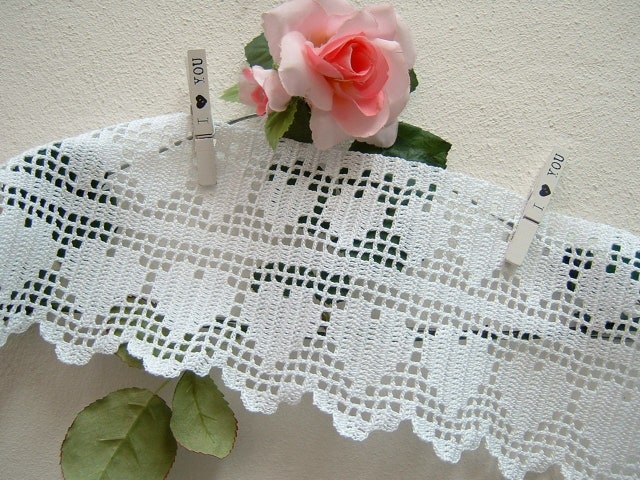 Pizzo Bianco In Cotone Altezza Cm 13 Bordi | Vendita Online Semprini - Foto 5