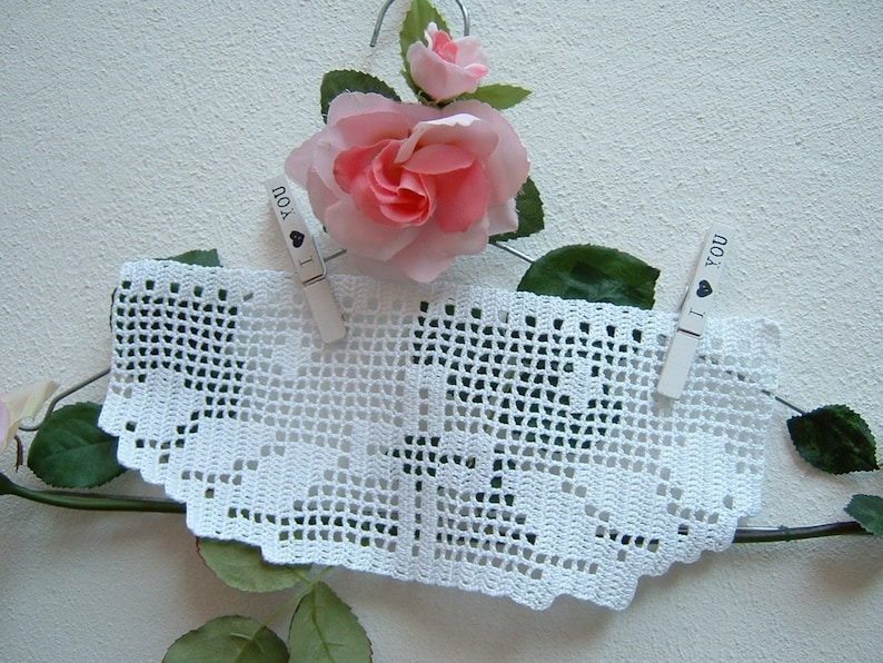 Liturgical Crochet Lace for Altar Tableclothfilet Border With Cross