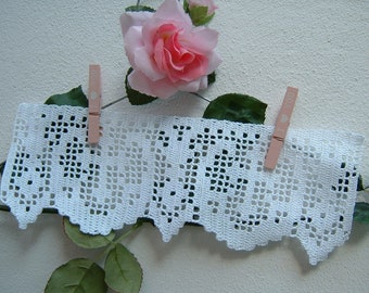 Crochet border for altar cloth-Filet lace with crosses-Sacred border for church-cm.50xcm.11-On ordering