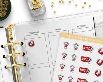 Netflix Planner Stickers / Character Functional Planner stickers / Bullet Journal, Filofax, Erin Condren, Happy Planner