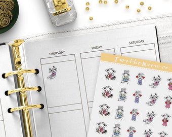 Kochen Planner Sticker / Charakter Funktionale Planner Aufkleber / Bullet Journal, Filofax, Erin Condren, Happy Planner