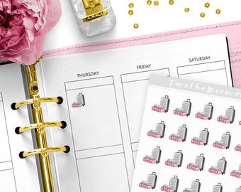 Stickers valise / Stickers Icon Functional Planner / Bullet Journal, Filofax, Erin Condren, Happy Planner