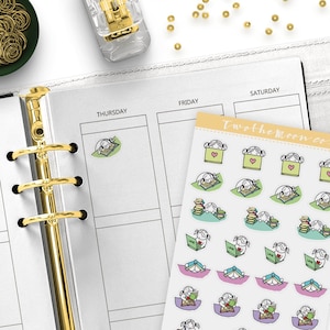 Studienplaner Aufkleber / Charakter Funktionale Planeraufkleber / Bullet Journal, Filofax, Erin Condren, Happy Planner