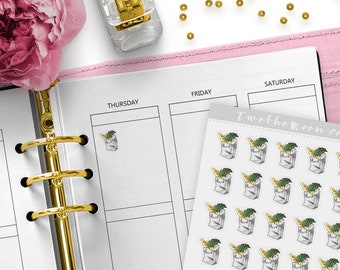 Grocery Shopping Planner Stickers: Functional Task Icons