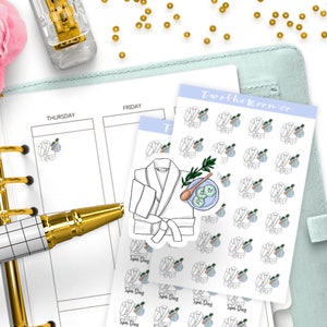 Spa Tag Aufkleber / Symbol Funktionale Planer Aufkleber / Bullet Journal, Filofax, Erin Condren, Happy Planner