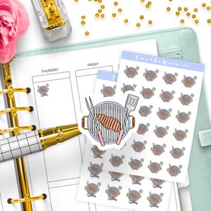 Adesivos para grelhar / Adesivos para planejador funcional Icon / Bullet Journal, Filofax, Erin Condren, Happy Planner