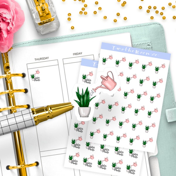 Water Plants Planner Stickers / Icon Functional Planner stickers / Bullet Journal, Filofax, Erin Condren, Happy Planner