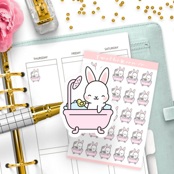 Bunn Bath / Icon Functional Planner stickers / Bullet Journal, Filofax, Erin Condren, Happy Planner