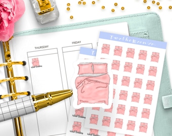 Wash Bedding Planner Stickers / Icon Functional Planner stickers / Bullet Journal, Filofax, Erin Condren, Happy Planner